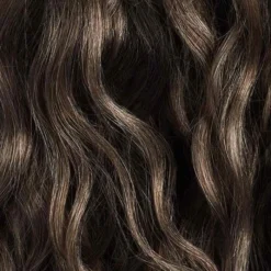 20" Cool Dark Brown Balayage Curly Ponytail Extension (120g)