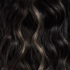 16" Jet Black Balayage Curly Ponytail Extension (100g)