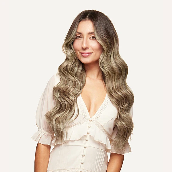 20" Classic Ash Brown Highlights Clip-Ins (220g) - Image 2