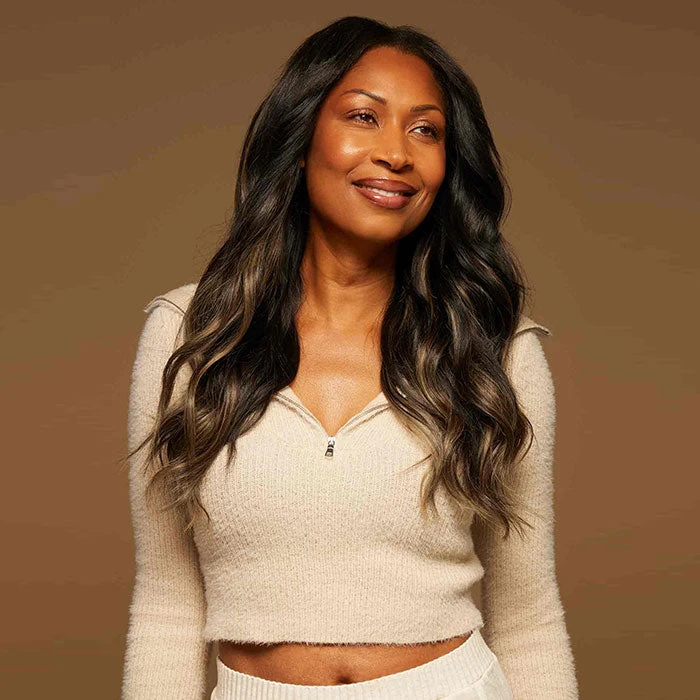 20" Seamless Off Black Bronde Balayage Volume Bundle Clip-Ins 2 20" Seamless Off Black Bronde Balayage Volume Bundle Clip-Ins - Image 2