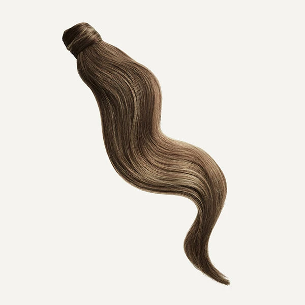 20" Ash Brown Balayage Ponytail Extension (120g) 2 20" Ash Brown Balayage Ponytail Extension (120g) - Image 2