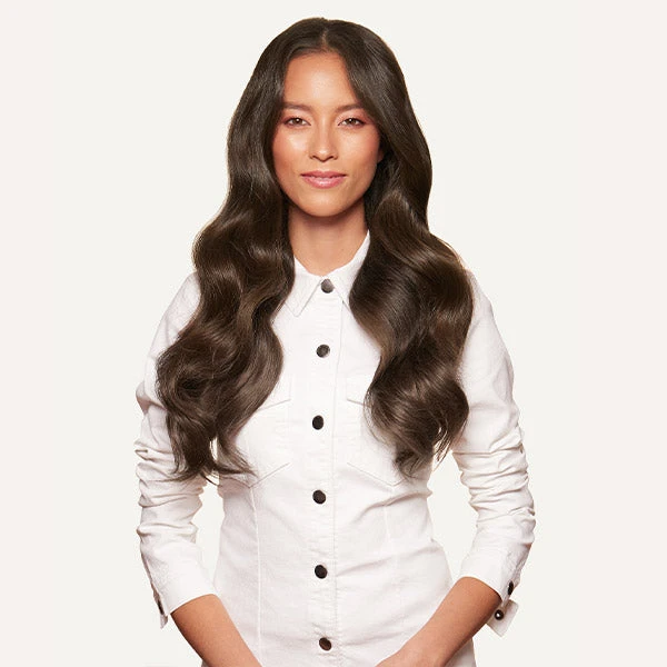 20" Seamless Cool Dark Brown Clip-Ins (180g) 2 20" Seamless Cool Dark Brown Clip-Ins (180g) - Image 2
