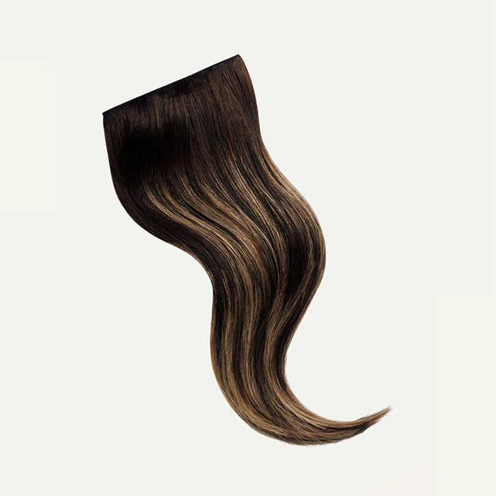 12" Seamless Dark Brown Balayage Clip-Ins (150g) 2 12" Seamless Dark Brown Balayage Clip-Ins (150g) - Image 2