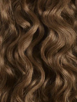 20" Chestnut Brown Curly Ponytail Extension (120g) -Hair Extensions Shop 3X4 Luxy Hair Curly Ponytail Extensions Chestnut Brown Color Swatch
