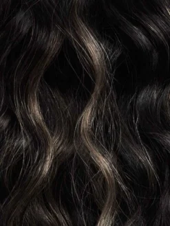 16" Jet Black Balayage Curly Ponytail Extension (100g) -Hair Extensions Shop 3X4 Luxy Hair Curly Ponytail Extensions Jet Black Balayage Color Swatch 43dfaf44 0865 4b1e 8aaf ba549d6e352c