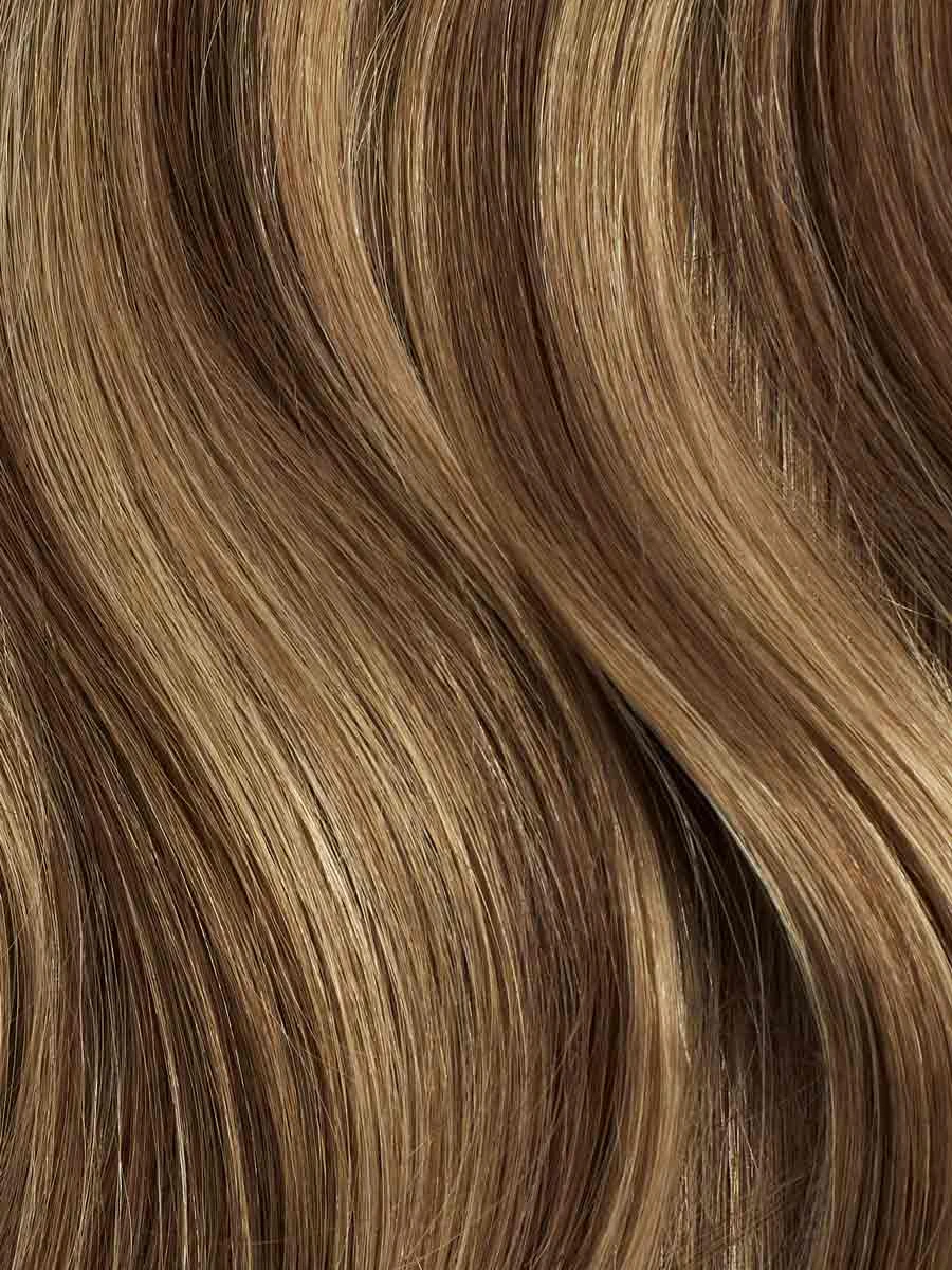16" Classic Chestnut Brown Highlights Clip-Ins (160g) 4 16" Classic Chestnut Brown Highlights Clip-Ins (160g) - Image 4
