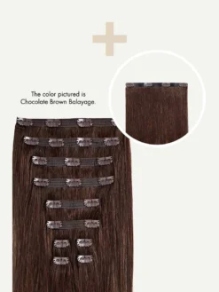 16" Classic Chestnut Brown Highlights Volume Bundle Clip-Ins -Hair Extensions Shop Bundle 220g Classic Seamless Generic bae47586 a97c 471a a8f1 21754961748b