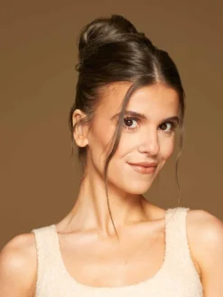 Ash Brown Clip-In Bun 14 Ash Brown Clip-In Bun -Hair Extensions Shop Luxy Hair Extensions Clip In Buns Ash Brown After 3