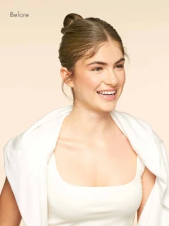 Bronde Clip-In Bun -Hair Extensions Shop Luxy Hair Extensions Clip In Buns Bronde Before