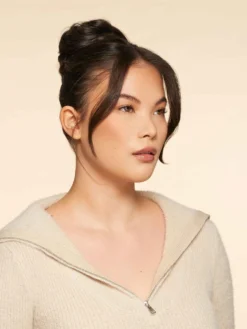 Cool Dark Brown Clip-In Bun -Hair Extensions Shop Luxy Hair Extensions Clip In Buns Cool Dark Brown After 1