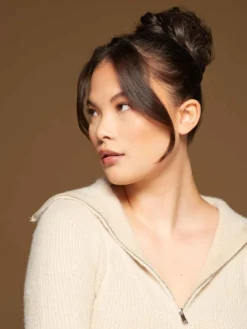 Cool Dark Brown Clip-In Bun -Hair Extensions Shop Luxy Hair Extensions Clip In Buns Cool Dark Brown After 2