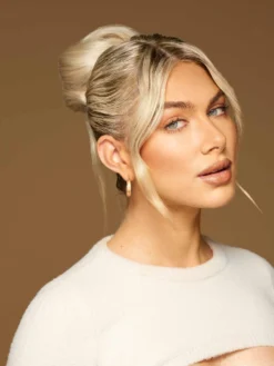 Platinum Blonde Clip-In Bun -Hair Extensions Shop Luxy Hair Extensions Clip In Buns Platinum Blonde After 2