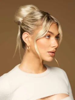 Platinum Blonde Clip-In Bun -Hair Extensions Shop Luxy Hair Extensions Clip In Buns Platinum Blonde After 3