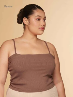 20" Dark Ash Brown Balayage Curly Ponytail Extension (120g) -Hair Extensions Shop Luxy Hair Extensions Clip In Curly Ponytail Dark Ash Brown Balayage Before