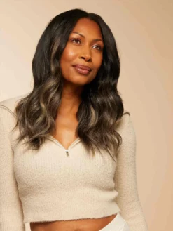 20" Classic Off Black Bronde Balayage Clip-Ins (160g) -Hair Extensions Shop Luxy Hair Extensions Off Black Bronde Balayage 16 Inches 1 2491451a 8f2c 44da 8584 c6f6c08bd264