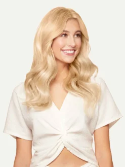 16" Ash Blonde Halo® Hair Extensions (140g) -Hair Extensions Shop Luxy Hair Extensions Ash Blonde 16 After Front