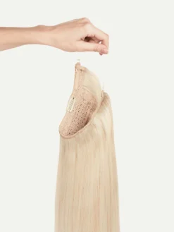 16" Ash Blonde Halo® Hair Extensions (140g) -Hair Extensions Shop Luxy Hair Extensions Ash Blonde Halo Hand