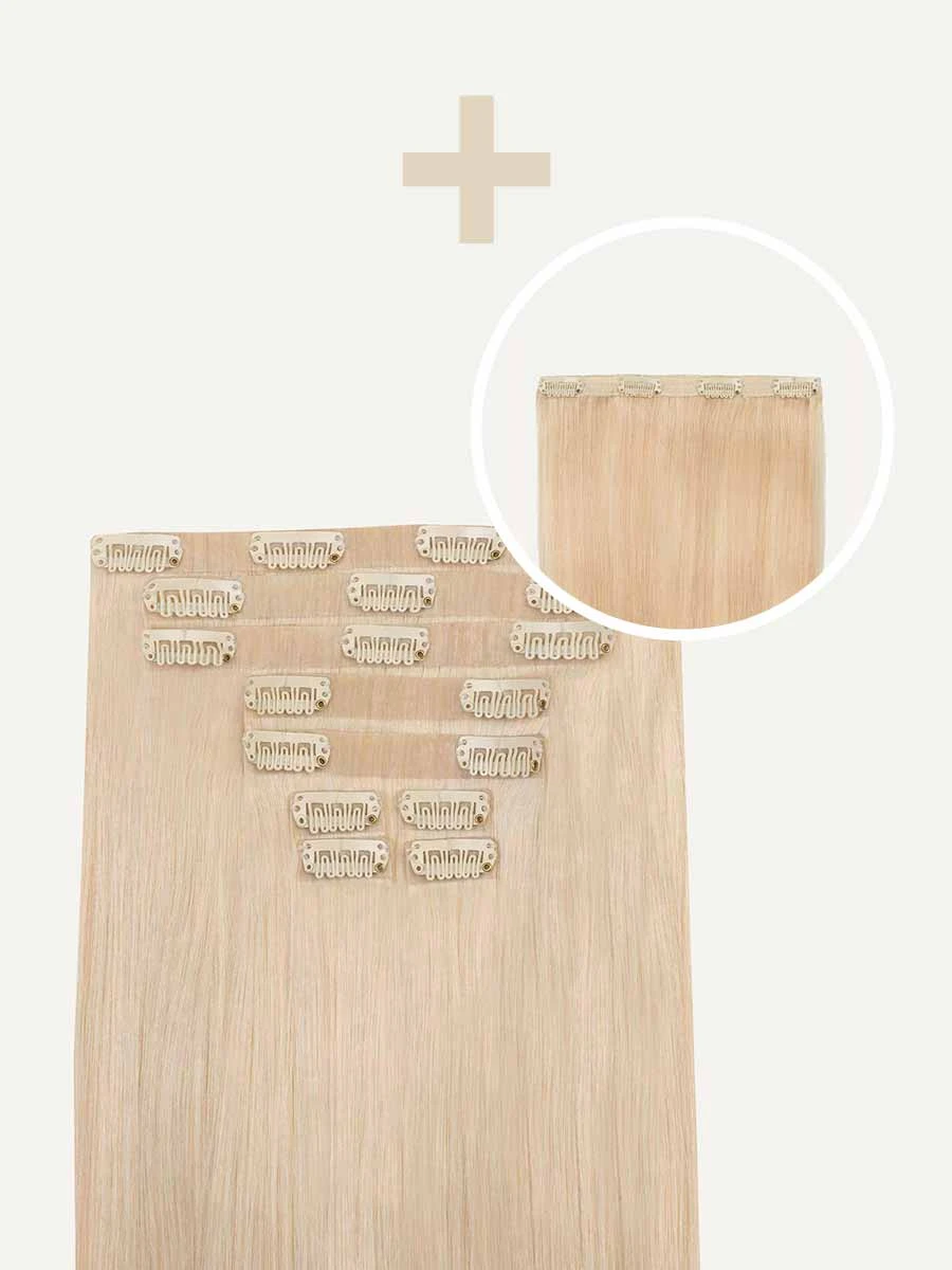16" Seamless Ash Blonde Volume Bundle Clip-Ins 6 16" Seamless Ash Blonde Volume Bundle Clip-Ins - Image 6