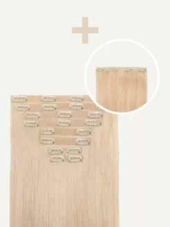 20" Seamless Ash Blonde Volume Bundle Clip-Ins -Hair Extensions Shop Luxy Hair Extensions Ash Blonde Seamless 225g Volume Bundle