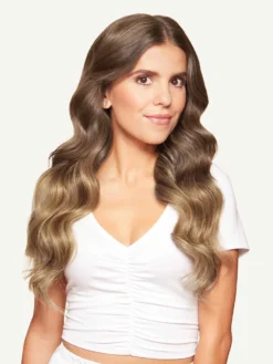 20" Classic Ash Brown Balayage Clip-Ins (160g) -Hair Extensions Shop Luxy Hair Extensions Ash Brown Balayage 20 After Front2 a5ddfa24 10fb 4673 a324 8fe029c4badf