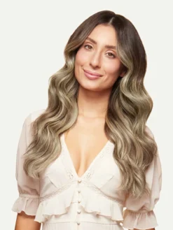 16" Classic Ash Brown Highlights Volume Bundle Clip-Ins 22 16" Classic Ash Brown Highlights Volume Bundle Clip-Ins -Hair Extensions Shop Luxy Hair Extensions Ash Brown Highlights 16 After Front2 ae917931 cdbe 47a1 b138 02e1fa202997