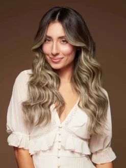 16" Ash Brown Highlights Halo® Hair Extensions Volume Bundle -Hair Extensions Shop Luxy Hair Extensions Ash Brown Highlights 16 After NS1 5df82cca 3d89 4ef4 8b13 ef3a6cffe0d9