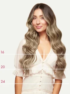 24" Classic Ash Brown Highlights Clip-Ins (240g) -Hair Extensions Shop Luxy Hair Extensions Ash Brown Highlights 20 Front 1d503af7 4f92 4ab7 83d0 609a901c5c7f