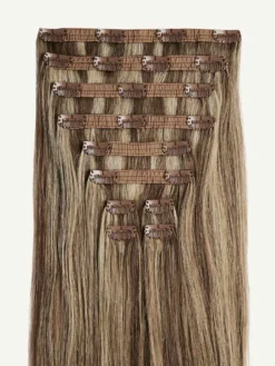 20" Classic Ash Brown Highlights Clip-Ins (160g) 20 20" Classic Ash Brown Highlights Clip-Ins (160g) -Hair Extensions Shop Luxy Hair Extensions Ash Brown Highlights Classic 160g StackedWefts e73d0320 d410 48be be42 0e0d9bb3d0d1