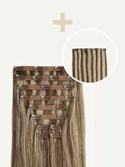 20" Classic Ash Brown Highlights Volume Bundle -Hair Extensions Shop Luxy Hair Extensions Ash Brown Highlights Classic 220g Volume Bundle