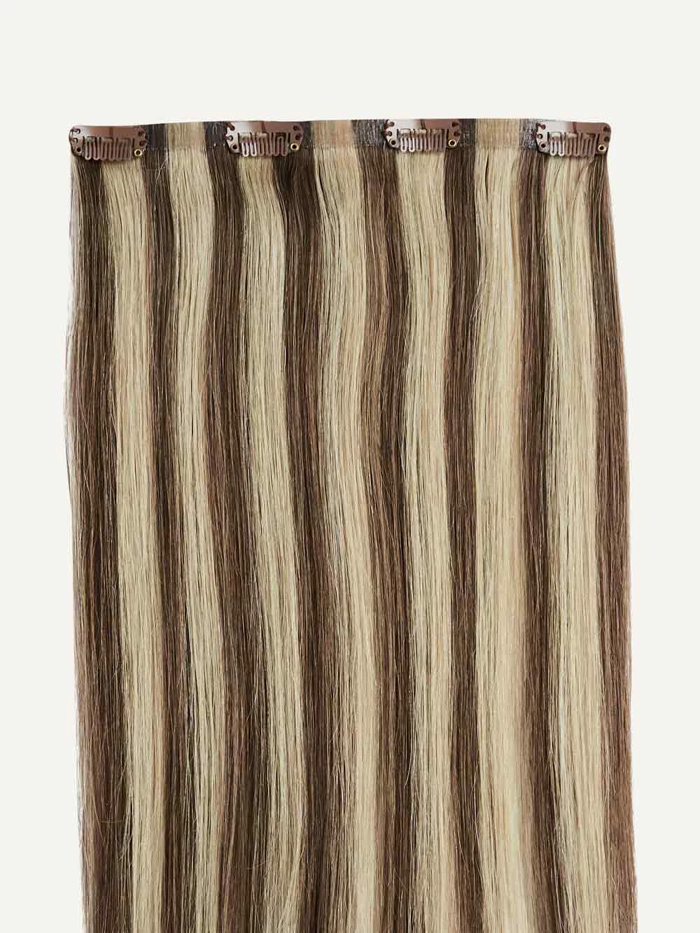 16" Classic Ash Brown Highlights Volume Bundle Clip-Ins 8 16" Classic Ash Brown Highlights Volume Bundle Clip-Ins - Image 8