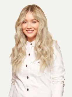 16" Dimensional Beige Blonde Halo® Hair Extensions Volume Bundle -Hair Extensions Shop Luxy Hair Extensions Beige Blonde 16 After Side 303cf629 4206 443d 9538 bf584b9071f6