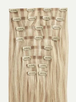 20" Seamless Dimensional Beige Blonde Volume Bundle Clip-Ins -Hair Extensions Shop Luxy Hair Extensions Beige Blonde Seamless 160g StackedWefts