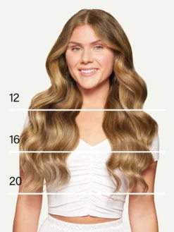 16" Bronde Balayage Halo® Hair Extensions (140g) -Hair Extensions Shop Luxy Hair Extensions Bronde Balayage 12 Inch Halo Length Chart 2023 16b56650 54d2 4629 acdd 9391424e023c