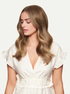 12" Chestnut Brown Balayage Halo® Hair Extensions (150g) -Hair Extensions Shop Luxy Hair Extensions Chestnut Brown Balayage 16 After Side c271cc30 3d82 4341 bf62 bc012835d3fc