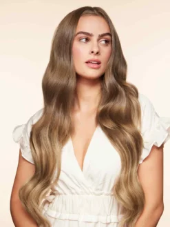 24" Classic Chestnut Brown Balayage Clip-Ins (240g) -Hair Extensions Shop Luxy Hair Extensions Chestnut Brown Balayage 24 After NS1