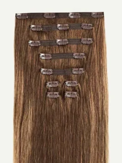 16" Classic Chestnut Brown Balayage Volume Bundle Clip-Ins -Hair Extensions Shop Luxy Hair Extensions Chestnut Brown Balayage Classic 16 Inches StackedWefts 4194d7b4 5dcc 455a 839a a21a43eab043