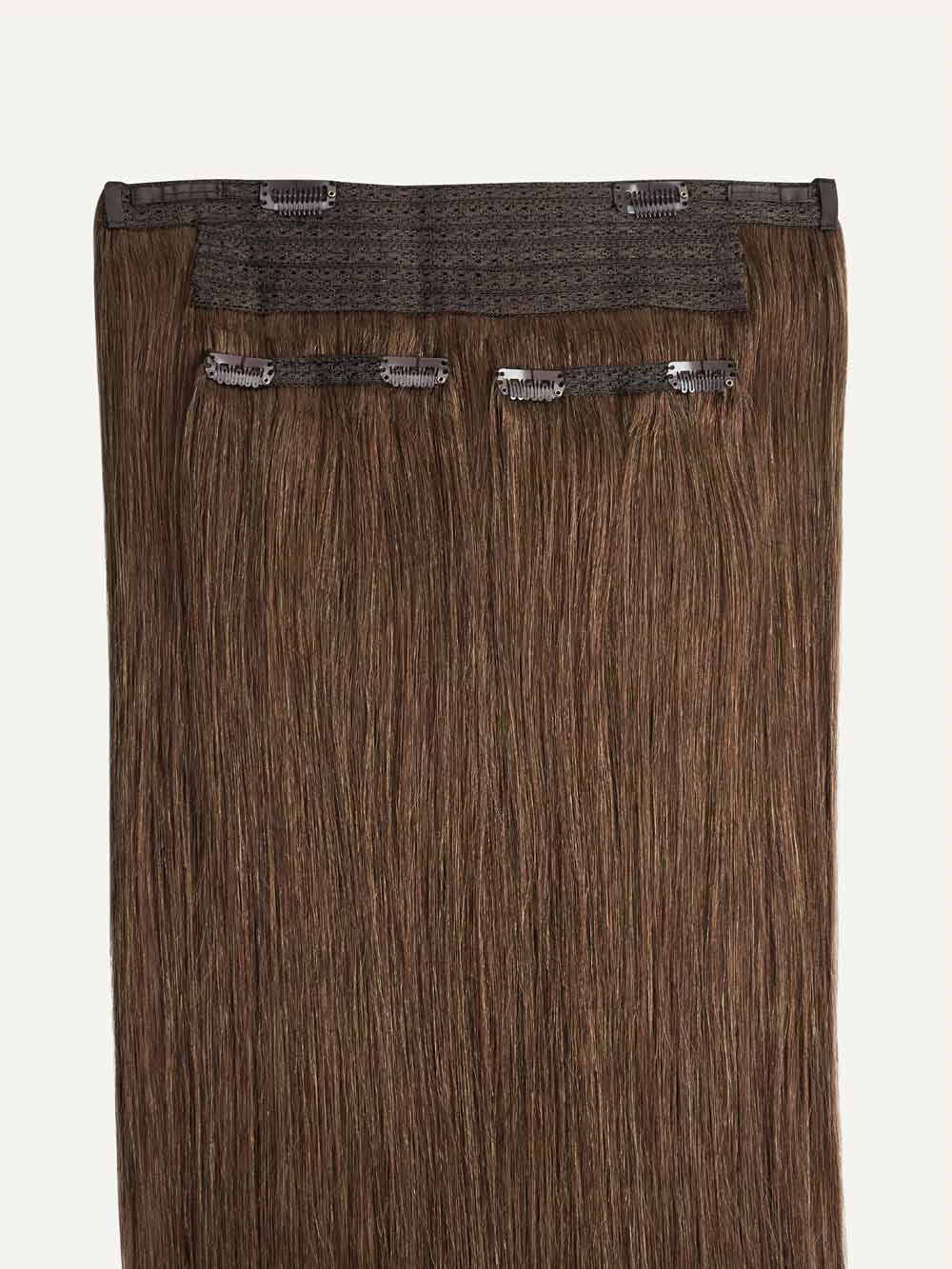 16" Chestnut Brown Balayage Halo® Hair Extensions Volume Bundle 7 16" Chestnut Brown Balayage Halo® Hair Extensions Volume Bundle - Image 7