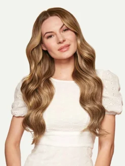 20" Seamless Chestnut Brown Highlights Volume Bundle Clip-Ins -Hair Extensions Shop Luxy Hair Extensions Chestnut Brown Highlights 20 After Front 48163e4f 7bd5 4536 94db bf342344178c