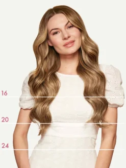 24" Classic Chestnut Brown Highlights Clip-Ins (240g) -Hair Extensions Shop Luxy Hair Extensions Chestnut Brown Highlights 20 Front 90642062 134e 44b2 ae19 513f68a98ff2