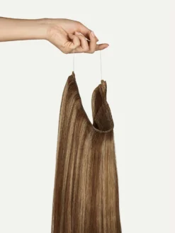 20" Chestnut Brown Highlights Halo® Hair Extensions Volume Bundle -Hair Extensions Shop Luxy Hair Extensions Chestnut Brown Highlights Halo Hand 5ec2ce39 d8ff 481a 8c5e 9444f1a4b868
