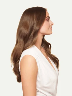 16" Classic Chestnut Brown Volume Bundle Clip-Ins -Hair Extensions Shop Luxy Hair Extensions Chestnut Brown 16 After Side d75accdb 6336 45a6 ac4b c3b0549d045d