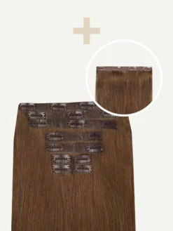 16" Seamless Chestnut Brown Volume Bundle Clip-Ins -Hair Extensions Shop Luxy Hair Extensions Chestnut Brown Seamless 16Inch 180 Volume Bundle dfb95a22 9a73 46e6 aa81 5f5a109ab761