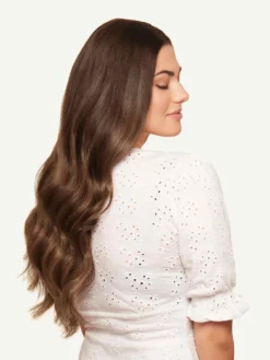 20" Chocolate Brown Balayage Halo® Hair Extensions Volume Bundle -Hair Extensions Shop Luxy Hair Extensions Chocolate Brown Balayage 20 After Side 9d43abfc 3c16 4629 a63c 6c61136fd3a6