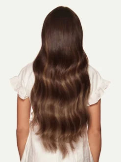 24" Classic Chocolate Brown Balayage Clip-Ins (240g) -Hair Extensions Shop Luxy Hair Extensions Chocolate Brown Balayage 24 After Back