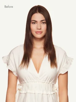 12" Chocolate Brown Balayage Halo® Hair Extensions (150g) -Hair Extensions Shop Luxy Hair Extensions Chocolate Brown Balayage Before Front 31320b1f 4001 4230 b3d8 f41608794150