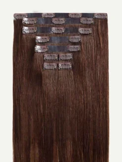 16" Seamless Chocolate Brown Balayage Volume Bundle Clip-Ins -Hair Extensions Shop Luxy Hair Extensions Chocolate Brown Balayage Seamless 16 Inches StackedWefts d070041c d978 4708 99f7 5a707ff6b0b4