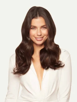 12" Chocolate Brown Halo® Hair Extensions (150g) -Hair Extensions Shop Luxy Hair Extensions Chocolate Brown 16 After Front1 6500455e 8cab 4755 b271 079c3308006d