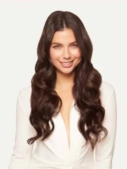 20" Classic Chocolate Brown Volume Bundle Clip-Ins -Hair Extensions Shop Luxy Hair Extensions Chocolate Brown 20 After Front c798419f 23ce 472e accc e069414caed9