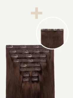 20" Classic Chocolate Brown Volume Bundle Clip-Ins -Hair Extensions Shop Luxy Hair Extensions Chocolate Brown Classic 220g Volume Bundle