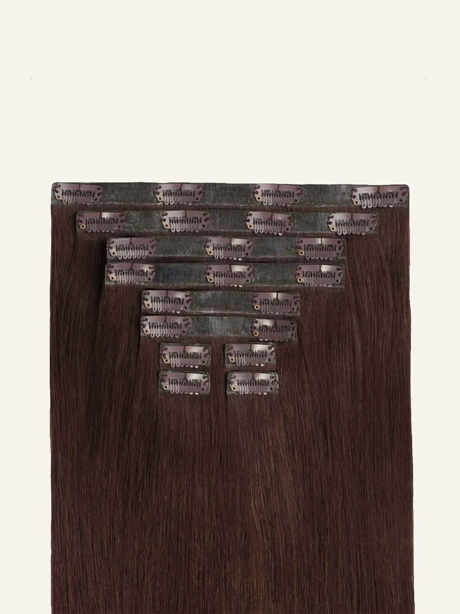 20" Seamless Chocolate Brown Clip-Ins (180g) 9 20" Seamless Chocolate Brown Clip-Ins (180g) - Image 9